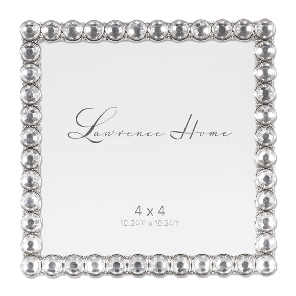4x4 Silver Metal Sparkle Frame - Clear Brilliance