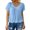 XB-Light blue, variant on Seductiva Women's T-Shirts Short Sleeve Summer Tops Summer Newomen Loose T Shirt for Women V Neck Casual Cotton and Linen Blouse Women Casual Summer Tops Trendy Solid Loose Fit Tshirt Basic Tees