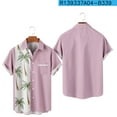 thumbnail image 4 of Yuwull Men's Short Sleeve Button Down Vintage Bowling Shirts with Pocket Hawaiian Casual Printed Beach Shirt Summer Regular Fit Top, 4 of 9