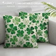 thumbnail image 3 of Nawypu  St Patricks Day Flying Clover Throw Pillow Cover,  Shamrock Cushion Case Decoration for Sofa Couch, 3 of 5