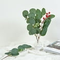 thumbnail image 3 of 10PCS Fake Eucalyptus Leaves Stems, Artificial Greenery Stems for Home Wedding Greenery Decor Faux Eucalyptus Plant Bride Bouquet Vase Floral Wreath, 3 of 8