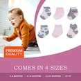 thumbnail image 2 of Peak 2 Peak Unisex 6-Pack Elephant Ankle Socks - 0-6 Months, 2 of 3