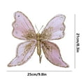 thumbnail image 2 of Steadline Christmas Butterfly Ornaments Fabric Butterfly Christmas Tree Ornament with Glitter Finish for Wreath Decoration Ceiling Wall Display and Holiday Party Celebration, 2 of 7