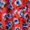 Vibrant Red Blue Floral, variant on Ellos Plus Size V-Neck Front Pleat Tunic