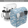 thumbnail image 2 of Blue Stand Mixer Cover, Clear Summer Sky Pattern with Clouds Dotted Background Cartoon Style Design, Kitchen Appliance Organizer Bag Cover with Pockets, 5 Quarts, Sky Blue White, by Ambesonne, 2 of 4