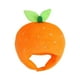 thumbnail image 1 of Gorro de peluche naranja, cálido y divertido, con forma de fruta, para actuaciones en el escenario, bailes de máscaras., 1 of 8