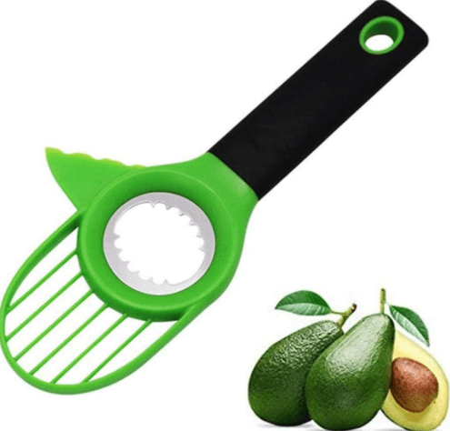 Green 3-In-1 Avocado Tool For Guacamole Avocado Slicer 