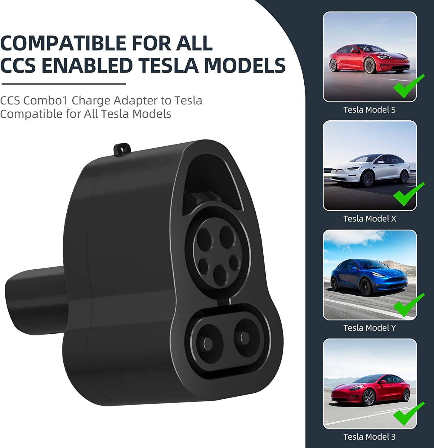 Daolar CCS to Tesla Adapter DC Fast Charging Adapter for Tesla Model 3 –  Daolar-EV