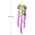 thumbnail image 4 of Sinhoon 6 Pack 3.75 Feet/Piece Artificial Fake Wisteria Vine Ratta Hanging Garland Silk Flowers String Home Party Wedding Decor (White), 4 of 7
