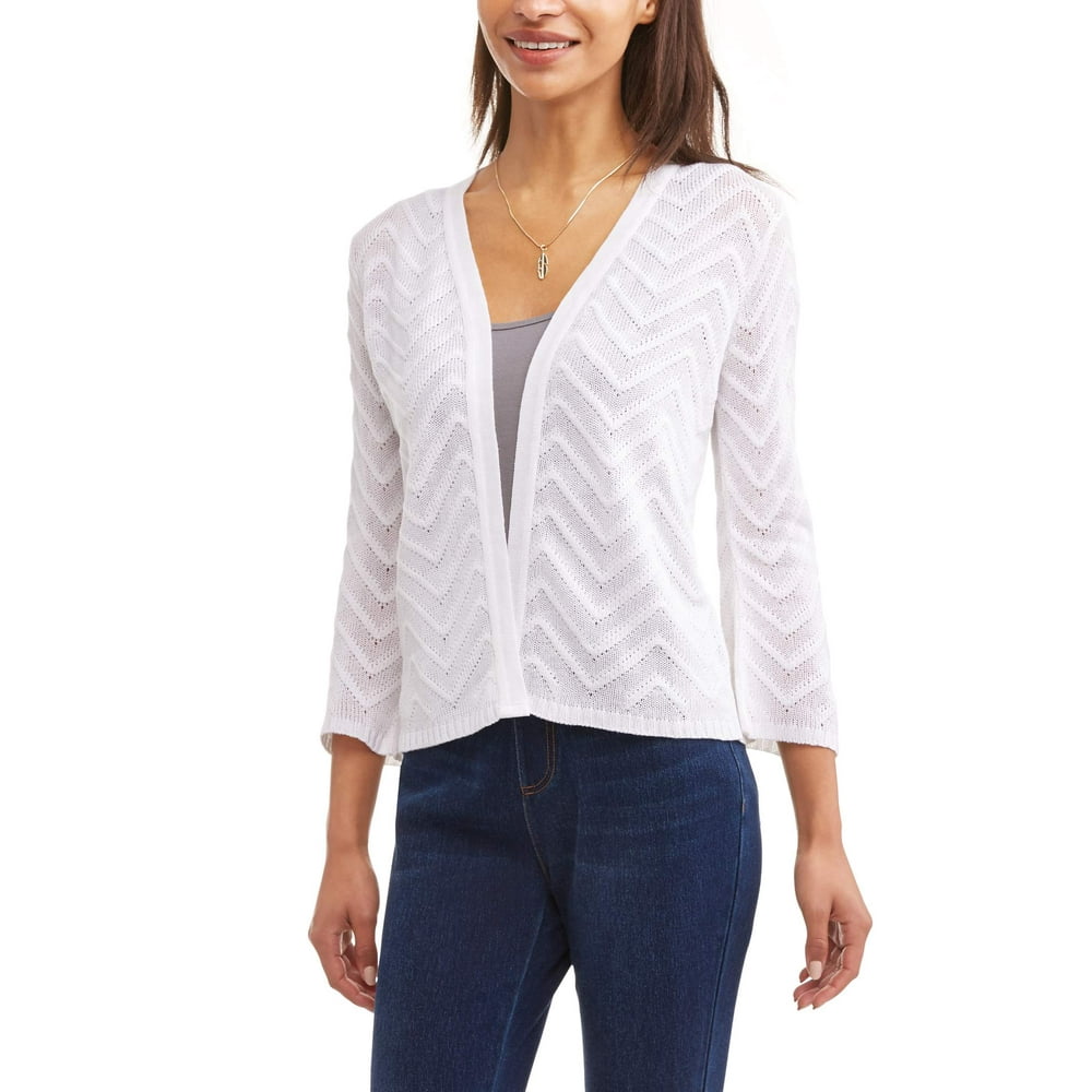 Time and Tru - Time and Tru Women's Bell Sleeve Open Front Cardigan ...