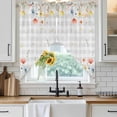 thumbnail image 6 of Spring Wildflowers Swag Curtains for Kitchen/Bedroom/Living Room, Watercolor Country Botanical Floral Scalloped Curtains 63 Inch Long, Window Swag Topper Curtains Valances 2 Panels Set 36"x63", 6 of 8