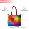 thumbnail image 4 of Colorful Rainbow Checkered Pattern Travel Tote Bags for Women Carry On,Large Weekender Bags for Women Travel,Multi Functional Duffle Bag for Work,Shopping,Sports, 4 of 5