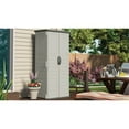 thumbnail image 2 of Suncast Vertical Storage Shed Building Bundled with Metal Wire Shelf Rack, 2 of 5