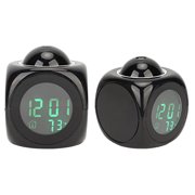 Projection Alarm Clock,Clock Projector on Ceiling Voice Timing Digital LED Display for Bedroom,Bedside,Office