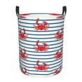 thumbnail image 1 of Fotbe Cute Red Crabs With Nautical Cesto de Ropa con Asas, Cesto Impermeable de Gran Capacidad, Bolsa de Lavado para Dormitorio, Cesto de Ropa con Ruedas y Asas-Small, 1 of 6