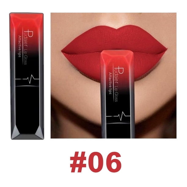 Ganfancp Lápiz Labial Mate Set Velvet Nude Lápiz Labial Lip Liner-Long Lasting Non-Stick Cup Stay On 24 Hours Lápiz Labial Líquido 7.5Ml Ofertas y Liquidaciones 1X Barra de Labios