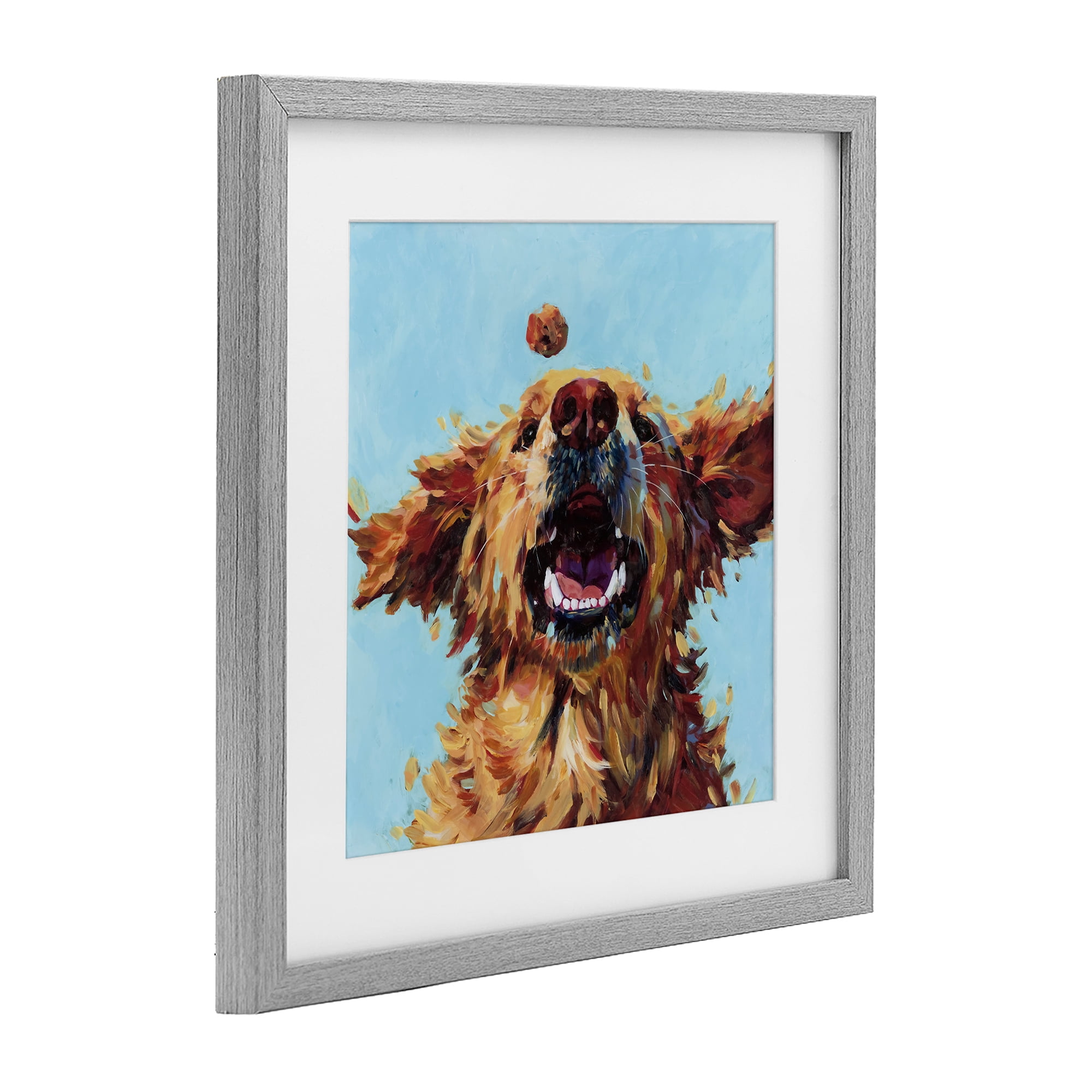 Stupell Industries Treato Loyal Dog Gray Framed Print Under Glass, design by Studio Bautista