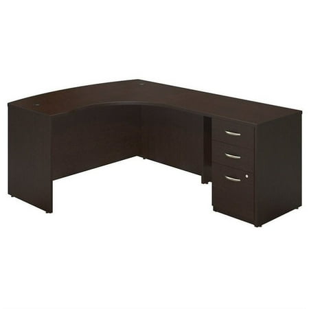 - Series C Elite 60W Right L Desk with Return and Pedestal in Cherry