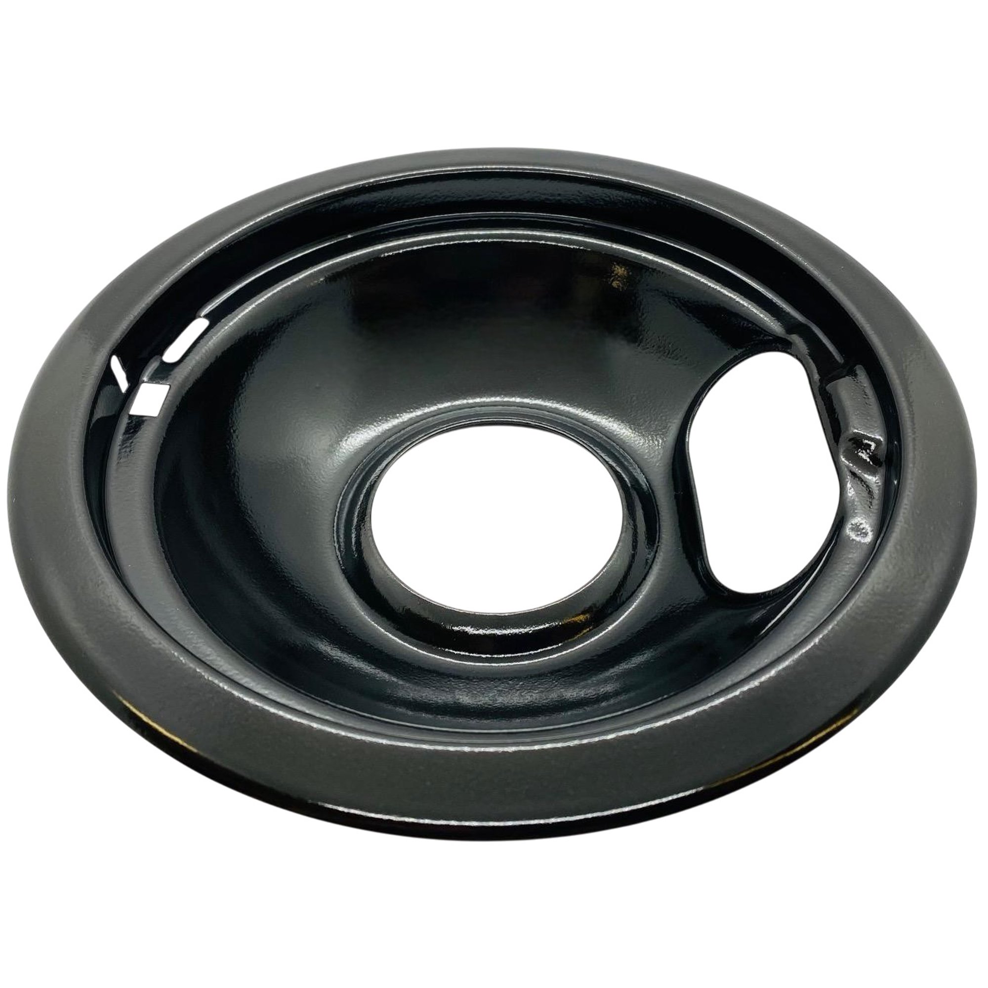 Small 6" Black Porcelain Drip Bowl for Whirlpool, 93169204B, W10290353RW