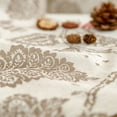 thumbnail image 6 of Curtainking Farmhouse Valance 20 inch Taupe on Beige Rustic Floral Light Filtering Curtain Semi-Sheer Tie Up Valance for Kitchen Bathroom Rod Pocket 1 Panel, 6 of 7