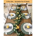 thumbnail image 4 of 13 Inch Round Placemats Set of 4, Farmhouse Green Plaid Non Slip Heat Insulation PP Table Mats, Vintage Country Cock Checkered Washable Place Mats for Kitchen Dining Party Table Decor, 4 of 7