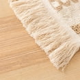 thumbnail image 3 of Boho Table Runner 72 Inchs Long Rustic Farmhouse Table Runners, Cream & Brown Macrame Table Runners with Tassel for Dining Room, Wedding, Holiday Party, Home Decor (12x72 Inches), 3 of 8