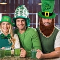thumbnail image 5 of BWASD Top Hat for Women Men Clover Printed Wide Brim Hats Shamrock Green Caps St. Patrick's Day Costume Irish Party Accessory Green, 5 of 5