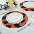 thumbnail image 6 of GZHJMY Halloween Cat Round Placemats Set of 6, Non-Slip Table Mats Washable Heat Resistant Place Mats for Kitchen Dining Table Home Decor,15.4 Inch, 6 of 7