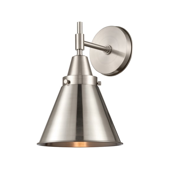 447-1W-SN-M13-SN-LED-Innovations Lighting-Caden-3.5W 1 LED Wall Sconce in Retro Style-8 Inches Wide by 11.38 Inches High Satin Nickel Finish with