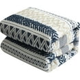 thumbnail image 2 of Nanshing Vina 7 Piece Contemporary Striped Comforter Set, Navy, California King, 2 of 8