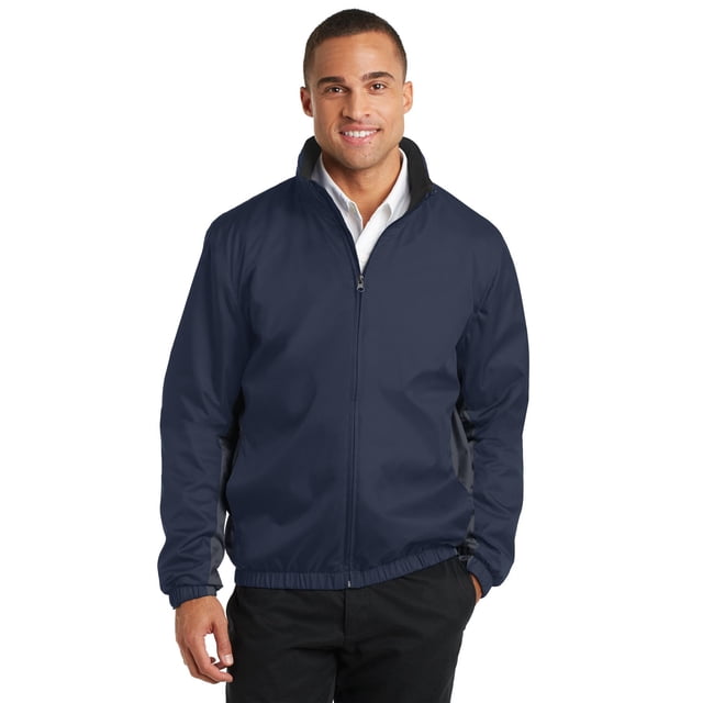 Chaqueta cortavientos Port Authority® Core Colorblock. J330 Vestido Azul Marino/ Acorazado Autoridad Portuaria J330