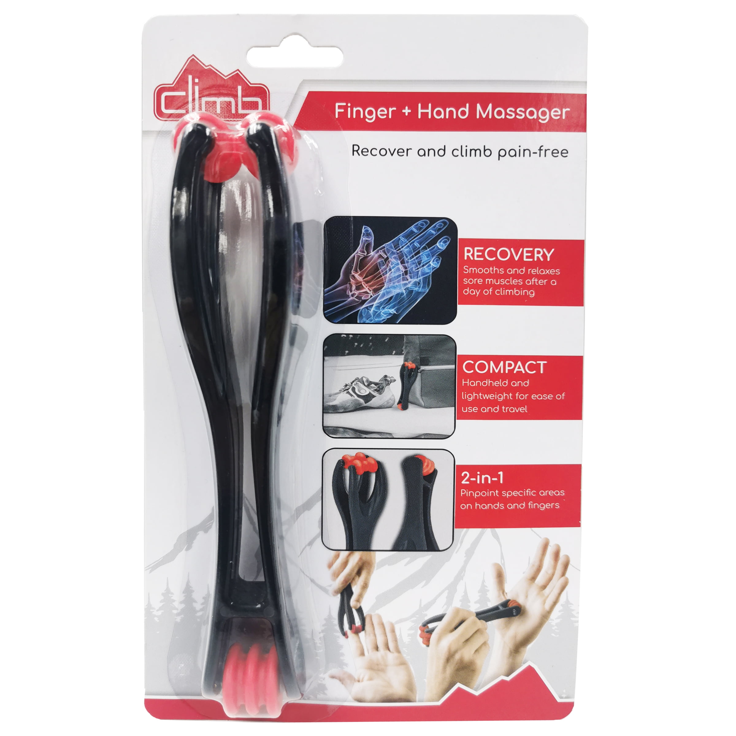 CLIMB Smart 2-in-1 Hand and Finger Massager, Hand Roller for Arthritis, Stress Pain Relief