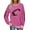 Hot Pink, variant on Game Day Football Sweatshirt Women Cute Graphic Long Sleeve Crewneck Pullover Top Casual Rugby T-Shirts Fan Shirts