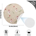 thumbnail image 4 of GZHJMY Christmas Snowman Round Placemats Set of 4, Non-Slip PVC Table Mats Washable Heat Resistant Place Mats for Kitchen Dining Table Christmas Home Decor, 15.4 Inch Table Mat, 4 of 7