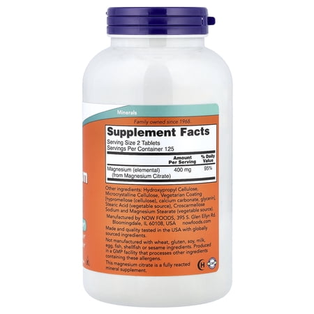 NOW Foods クエン酸マグネシウム 200mg 250錠