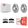 thumbnail image 1 of Transit Auto Front Disc Brake Rotors and Semi-Metallic Pads Kit for Car 2018-2019 2021-2022 Jeep Wrangler Without Heavy Duty Brakes Code BRY K8S-103516, 1 of 11