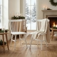 thumbnail image 5 of SAFAVIEH Winona Spindle Back Dining Chair, White, Set of 2, 5 of 20