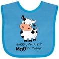 thumbnail image 3 of Inktastic Sorry, I'm a Bit Moody Today Cute Cow Pun Boys or Girls Baby Bib, 3 of 4