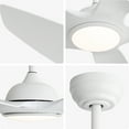 thumbnail image 3 of POPFAN 48 Inch Indoor Ceiling Fan with 5 White ABS Blades LED Light 22W and Remote Control Reversible DC Motor for Living Room, Bedroom，White, 3 of 8