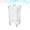 thumbnail image 2 of 1PC Cotton Pad Organizer Storage Case Square Container Makeup Holder Box (Transparent White), 2 of 9