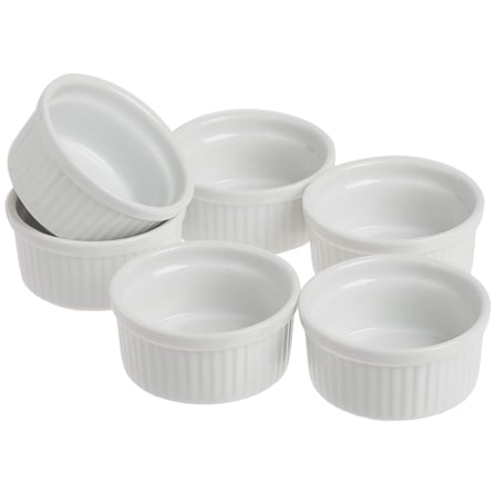 Norpro Porcelain Ramekins, Set of 6, 3 oz, White