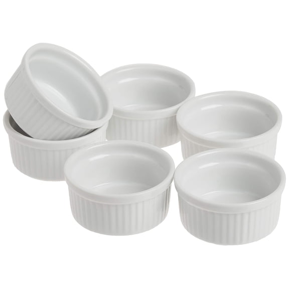 Norpro Porcelain Ramekins, Set of 6, 3 oz, White