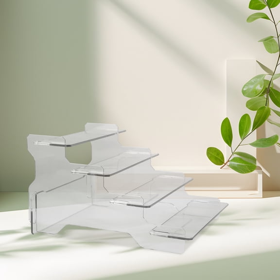 NIAIZEK Clear Plastic Four Tier Display Stand for Model and Jewelry Storage