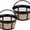 F-B 2pcs, variant on 1 Pack Reusable coffee filters for cuisinart and ninja coffee filter Gold Stainless Steel Mesh No.4 Permanent coffee filter replacement for DCC-3200P1 SS-15P1 Ninja CFP301 CFP201