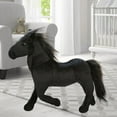 thumbnail image 4 of Stuffed Animals Horse Decorative Cuddly Plush Toy for Themed Parties Decor Black, 4 of 8