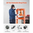 thumbnail image 3 of STAWAY 20 Ton Hydraulic Shop Press - Heavy-Duty Metal Bender with Adjustable Height & Safety Valve for Auto Repair & DIY Projects, 3 of 9