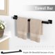 thumbnail image 3 of Juego de accesorios de baño de 5 piezas, color negro mate, juego de barra para toallas de baño de 23,6 pulgadas, juego de accesorios de baño de acero inoxidable SUS 304, toalleros para baño montado en, 3 of 5