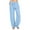 19#Blue, variant on Linen Pants Women High Waisted Pants Casual Wide Leg Palazzo Pant Drawstring Elastic Waist Loose Fit Beach Trousers Dark Blue M