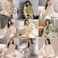 thumbnail image 2 of Pijama de mujer de primavera y otoño, cárdigan de manga larga, ropa de casa, traje de otoño e invierno, 2 of 6