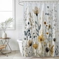thumbnail image 6 of Watercolor Botanical Floral Shower Curtain Set - 48" x 72" Washable Bathtub Curtain with 12 Hooks, Farmhouse Garden Waterproof Fabric Stall Shower Curtains for Bathroom/Bathtub Décor, 6 of 6